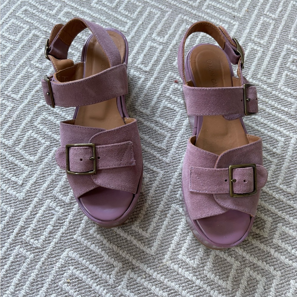 Purple Caron Callahan Suede Women's Sandals - Size 37.5